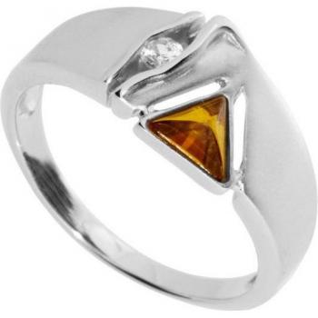 Ring „Benita“ von Ostsee Schmuck – 1 Teil, 925‑Silber, Bernstein, Zirkonia