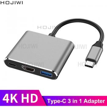 Hub Multiport HOJIWI 3‑en‑1: USB C, USB 3.0, HDMI con PD