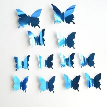 Kids Room 3D Blue Butterfly Wall Art Stickers