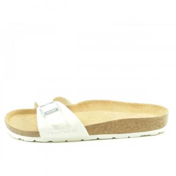 Weißes Pantolett-Clog-Set Rohde Alba 5630 für Damen, Größe 41 (EU), Weite G
