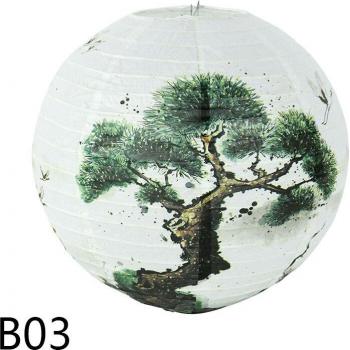 Farol de papel de 30cm con estampado de flores para decoración del hogar