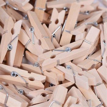 Pinzas de ropa artesanales en forma de corazón, 100 piezas para decoración