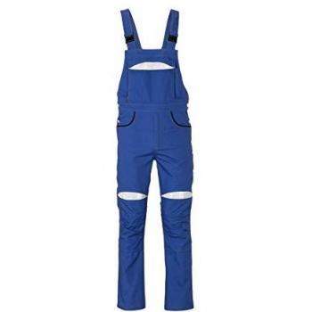 Kornblau/schwarze Latzhose von Planam Größe 58