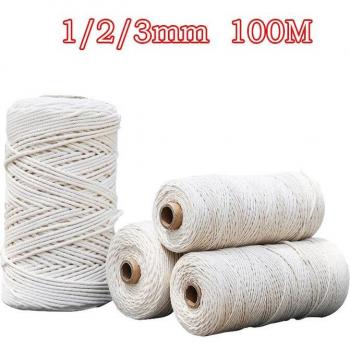 100m Handmade Hemp Rope for Home Decoration