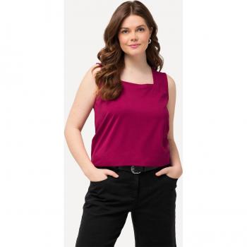 Ulla Popken ärmelloses Longshirt in Rosa, große Größen