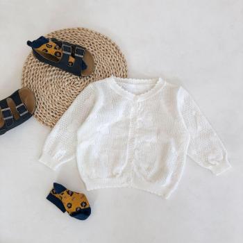 Langärmlige Strickjacke für Neugeborene Jungen Mädchen Winterkleidung