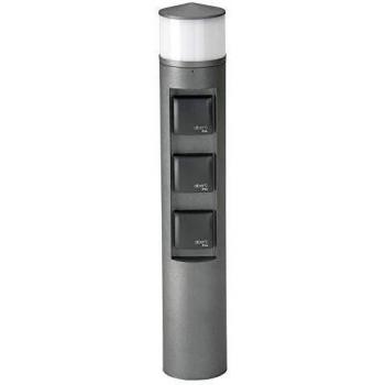LED Steckdosenlichtsäule anthrazit 900lm IP44