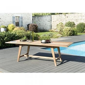 Table de jardin Harris 8 personnes rectangulaire extensible 180/240 cm en teck