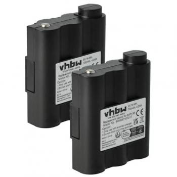 Batteries 2x 700mAh NiMH pour talkie-walkie Alan / Midland GXT-800, GXT-757, GXT-756, GXT-775, GXT-750, GXT-720