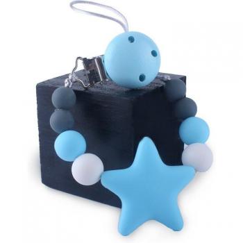 BPA Free Star Pendant Pacifier Clip for Teething Infants