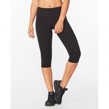 Leggings 2XU Form mid-rise 3/4 para mujer, compresión, negros, talla XS