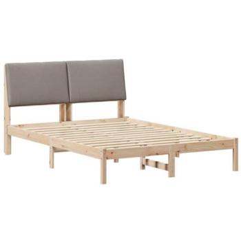 Brown/Taupe Solid Pine Bed Frame 140 x 190 cm – LifeStyle Collection VidaXL