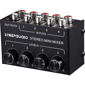 Stereo Mixer 6 en 1 – Contrôle volume & source RCA