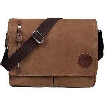Sac à bandoulière Vintage Homme en Canevas pour Sport (Marron)