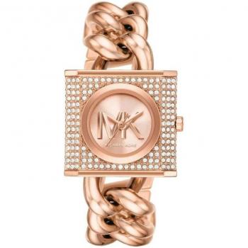 Montre MK Chaîne Verrou 3 aiguilles en acier inoxydable Rose or 25 mm