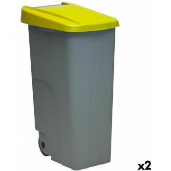 Denox Secchio Giallo 110 L con Ruote Rotabili