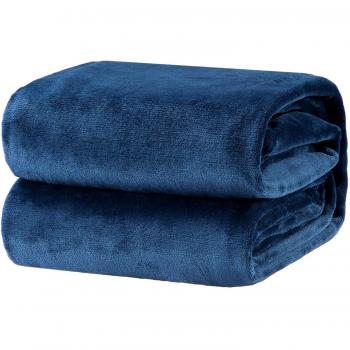 Bedsure Navy Blue Extra Large Fleece Blanket