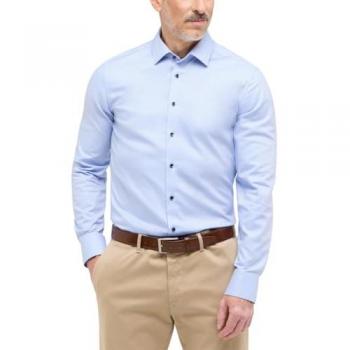 Eterna Slim Fit Businesshemd aus Uni Struktur – Marine – Männer – 40