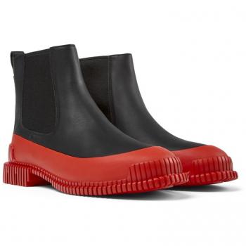 Botines Pix Rojo: estilo sofisticado en piel lisa