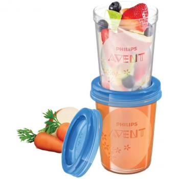 Avent Via Recipientes Alimentos 240 ml 5 unidades SCF639/05