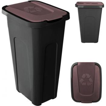 KADAX Sorta 30-Liter Black‑Brown Garbage Bin – #96