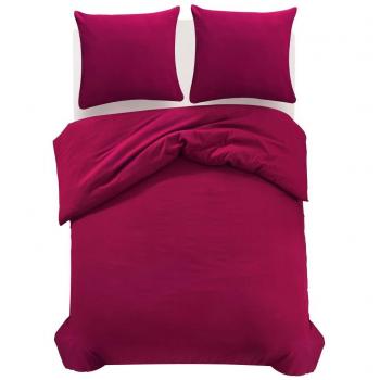 Set lenzuola e copripiumino – borgogna, 200x220 cm, 80x80 cm