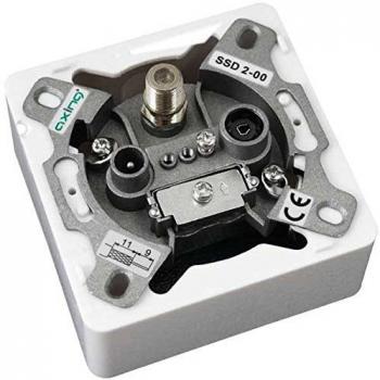 Axing SSD 2,00 F Coax Maschio/Femmina – Connettore 78 x 44 x 78 mm Bianco