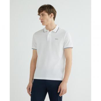 Polo Gant para hombre en Piqué Tipping blanco