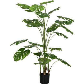 Pianta Finta Monstera Alta 180cm con Vaso per Interno ed Esterno