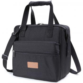 Lifewit Lunch Box with Back Pocket, Black