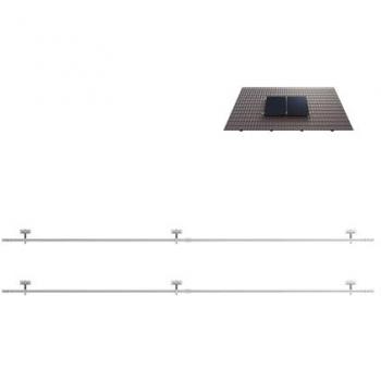 Anker SOLIX Schrägdachhalterungen für Solarmodule, 2-Panel, Ziegeldach, wetterfest und robust, Aluminiumlegierung, silberfarben (2 Paar)