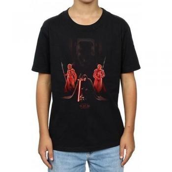 T-shirt in cotone nera Kylo Ren inginocchiato per ragazzi de Gli Ultimi Jedi