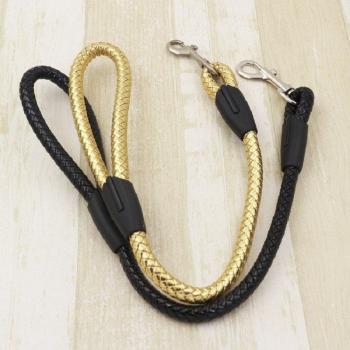 Corde de traction robuste en cuir PU – laisse courte/longue – protection contre la fatigue