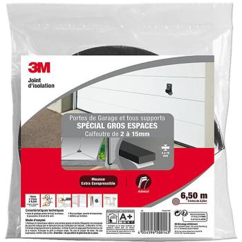 3M Joint Mousse Portes Garage Gros Espace 2 à 15 mm – 65 m