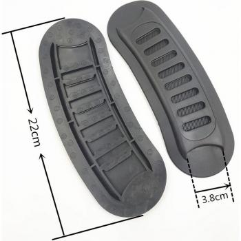 1.5 Black PU Rubber Shoulder Pads for Backpack and Belt