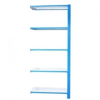 Étagère Moderne 5 Niveaux Métalliques (210x90x40cm) Bleu et Blanc