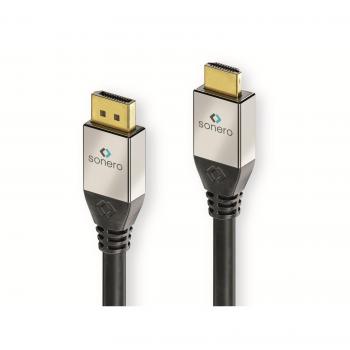 SONERO 5m DisplayPort zu HDMI Kabel, 4K@30Hz, Premium Qualität, schwarz