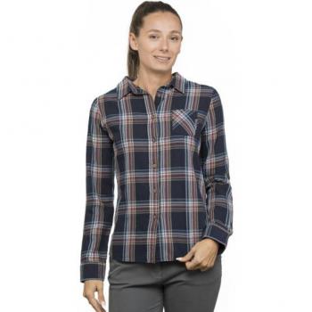 Chillaz Kariertes Langarmhemd für Damen blau Größe 40