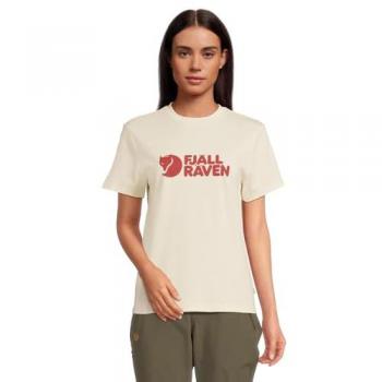 Maglia Fjällräven Logo in Chalk White a Manica Corta XS