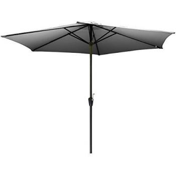 Parasol 3 m gris en polyester