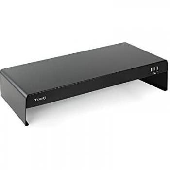 Soporte Elevador Monitor Portátil 3xUSB NEGRO TOOQ