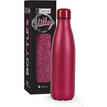 Bottiglia Termica Glitter Rosa 500 ml