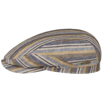 Blue‑Beige Stetson Flat Driver Cap – Womens 58‑59 cm