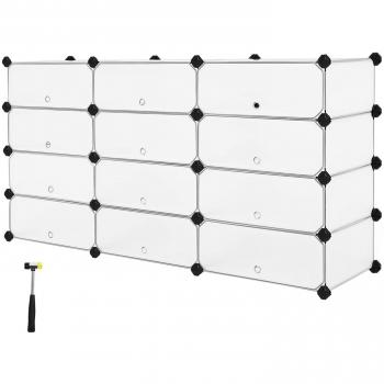 12-Slot Interlocking Storage Shelf
