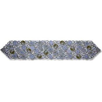 Table Runner: Pillow Perfect 68” White‑Silver