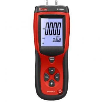 Jauge RS‑Pro RS‑8890 – 0,137 bar, 0,14 kg·cm², pression maximale 2 psi, différentiel