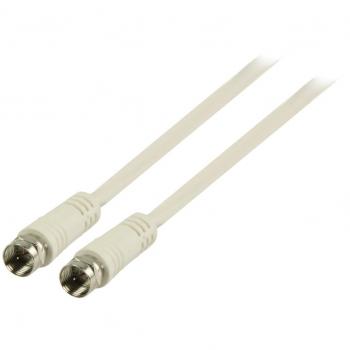 F-Type Female Connector Antenna Cable 10m White