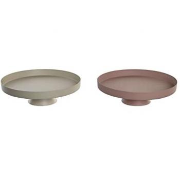 Centrotavola Beige Rosa DKD Home Decor 31x31x9 cm Città (2 Unità)