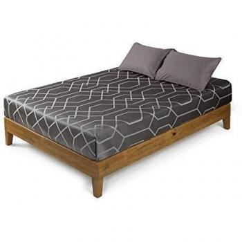 ZINUS Alexis Easy Assembly Platform Bed Frame in Rustic Pine, Double