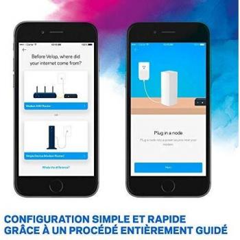 Linksys Velop WHW0303 Tri-Band Mesh WiFi 5-System mit bis zu 525 m² Funkabdeckung für mehr als 60 Geräte